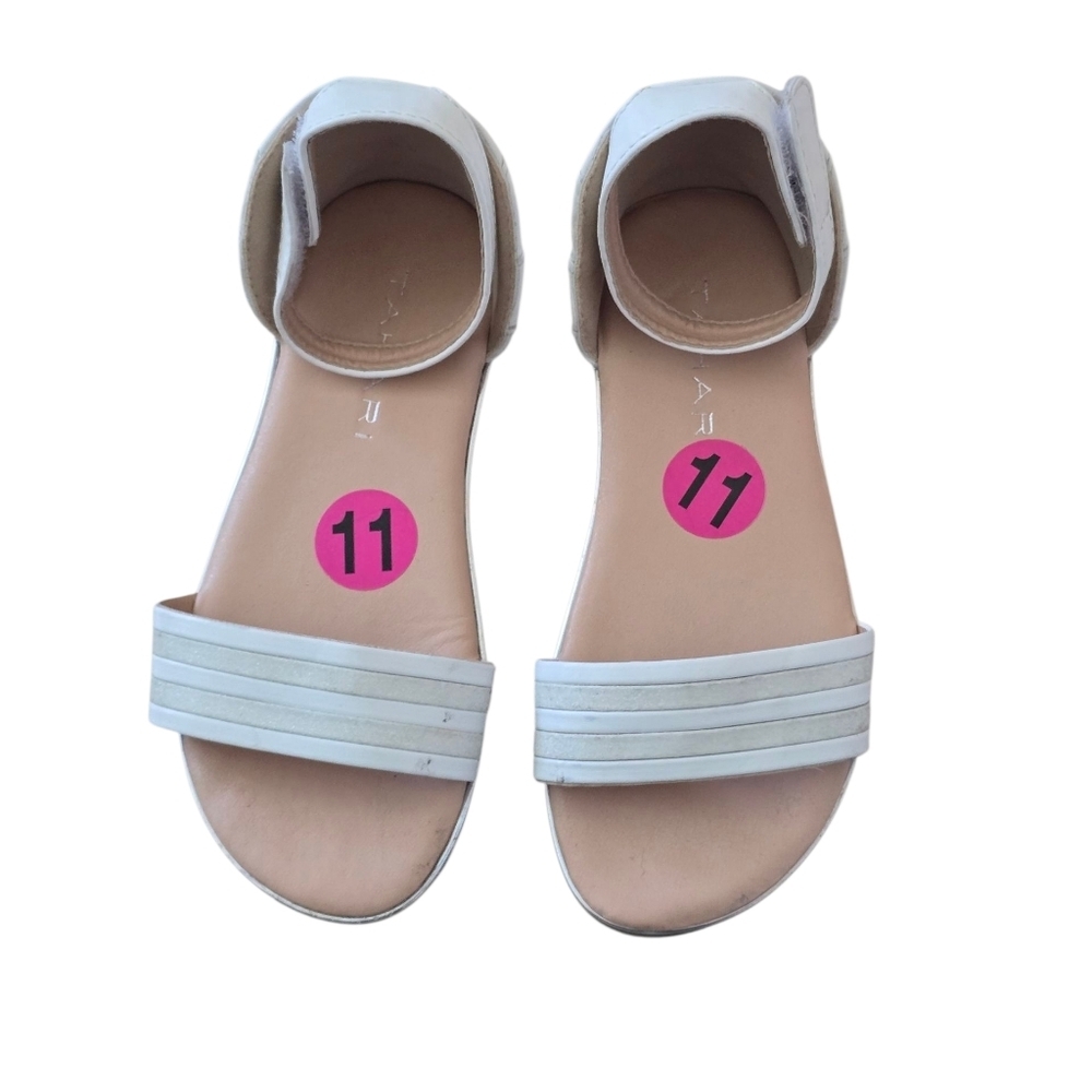 Tahari Stylish Girls Sandals Sz 11 White Toddler